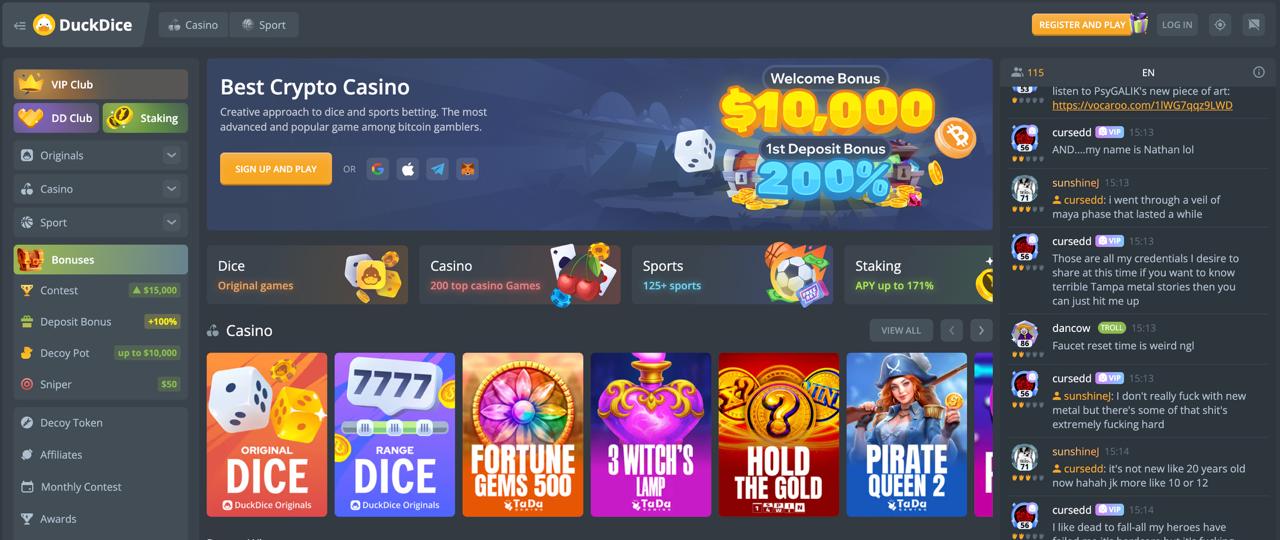 Duckdice Crypto Live Casino Your Gateway to Exciting Online Gaming